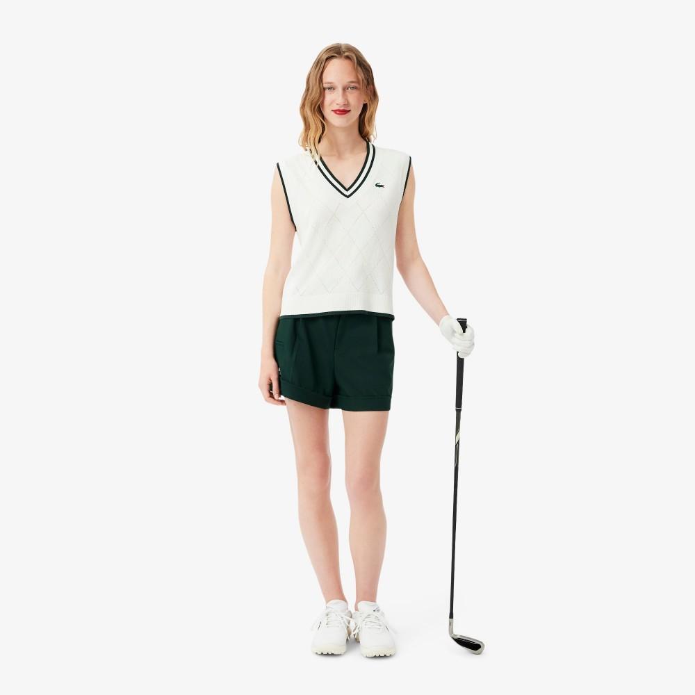 Lacoste Женский жилет для гольфа с узором "ромбы" AF9602-55N0LP