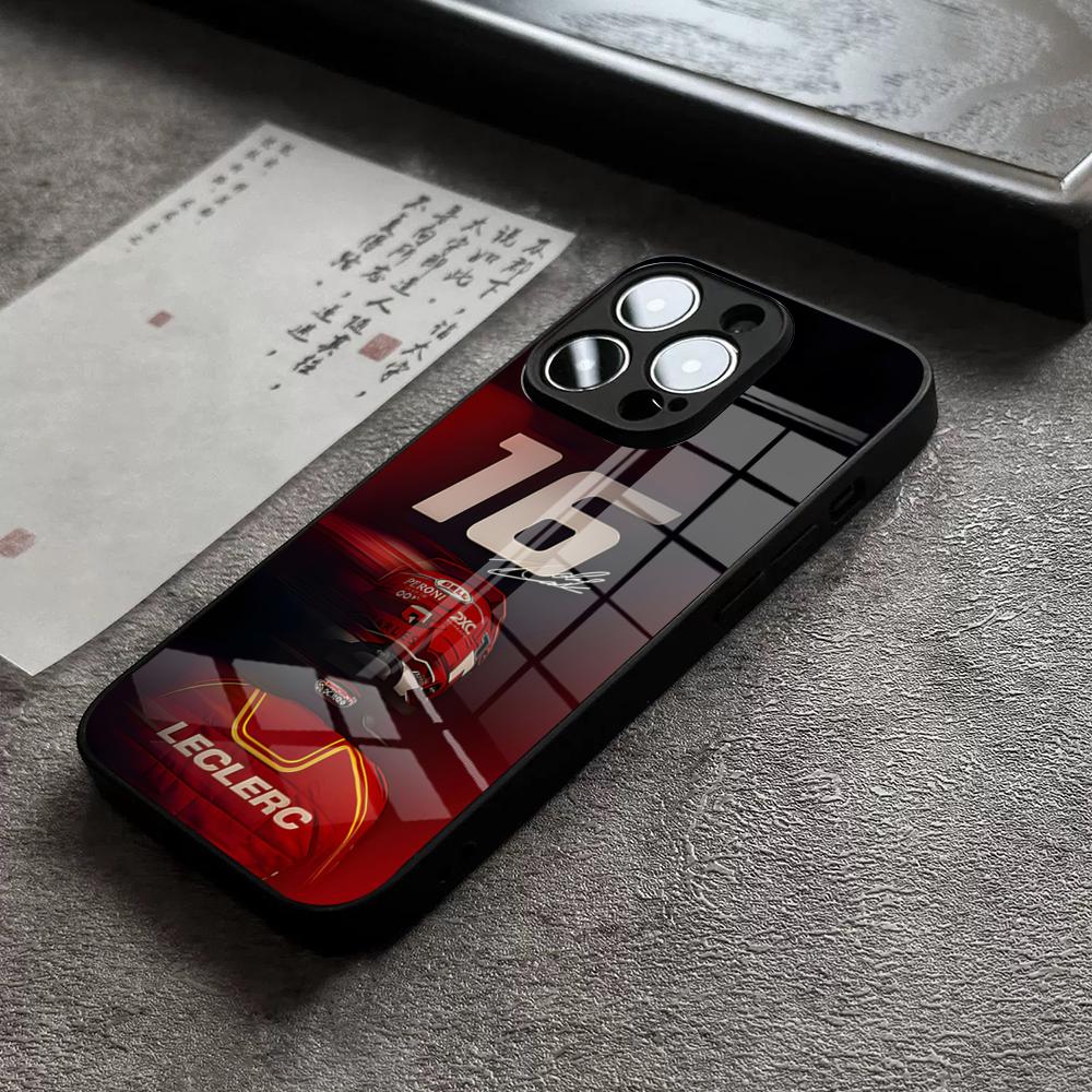 Чехол для телефона C-Charles L-Leclerc 16 для iPhone 18 17 16 Pro Max 15 Plus 14 Pro 12 11 13 Mini X XR XS Max SE Стеклянная крышка