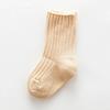 Autumn Winter 100% Cotton Baby Socks for Kids Girls Boy Solid Color Toddler Knitted Socks Children Tube Socks For 0-5 Years