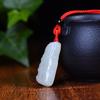Natural Hotan Jade High hanging pendant Women's necklace Birthday gift for girlfriend and wife with certificate