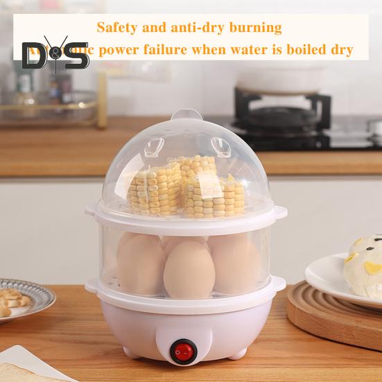 Автоматическая яйцеварка, яйцеварка большой емкости, одно-/двухслойная, 350 Вт, многофункциональная машина для приготовления вареных яиц на пару с заварным кремом