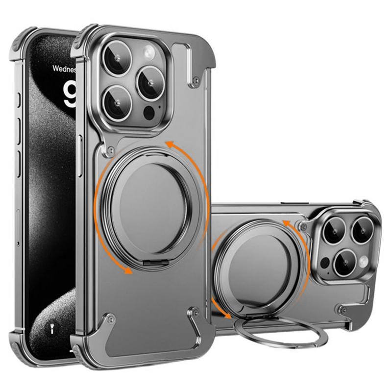 For iPhone 15 Pro Max Case Compatible with Magsafe Ring Kickstand Matte PC Phone Cover