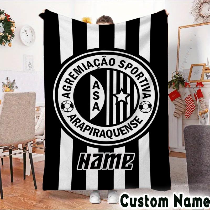 Custom Name Juventus Sportive Throws Blanket Flannel Blankets for Couch Bed Gifts for Men Women Picnic blanket Christmas fan gifts