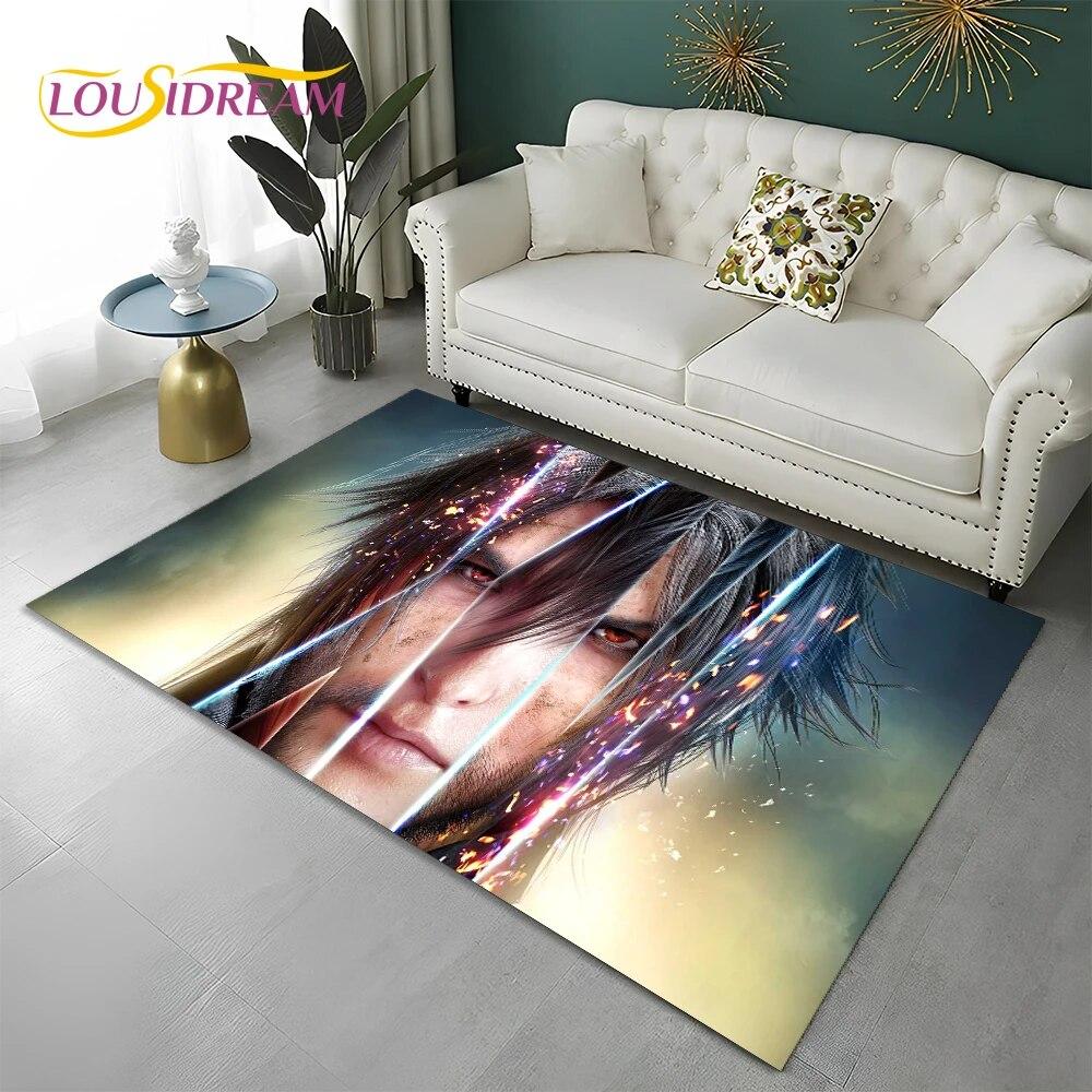 FF14 Gamer HD Final Fantasy Game 3D ковер для дома, гостиной, спальни, дивана, коврик для двери, декор, детский коврик, нескользящий напольный коврик