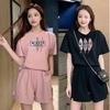 Костюм женский, летний, в гонконгском стиле, Ins Tide, шорты с короткими рукавами, студенческий свободный женский костюм из двух предметов для спорта и отдыха