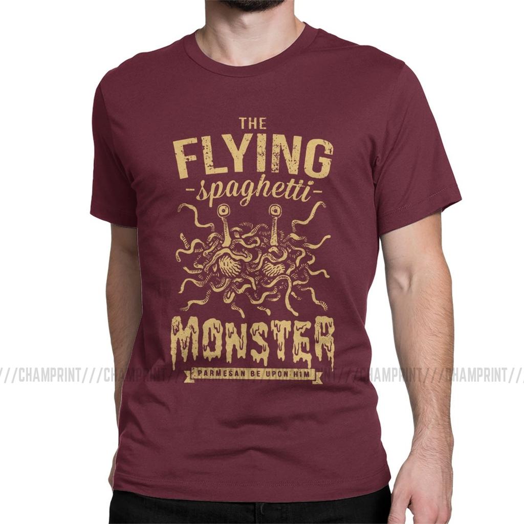 The Flying Spaghetti Monster T Shirt Men Funny T Shirt Round Neck Flying Spaghetti Monsterism Pastafarianism