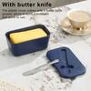 Butter Dish with Lid Food-grade Dust-proof Butter Dish for Countertop And Fridge Butter Keeper Container with Cutter BPA-free Kitchen Gift