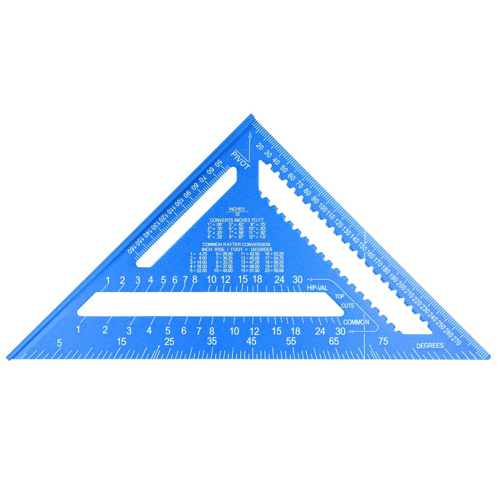 12-дюймовый стропильный угольник 45 90 градусов плотницкий треугольный линейка алюминиевый сплав деревообработка метрическая