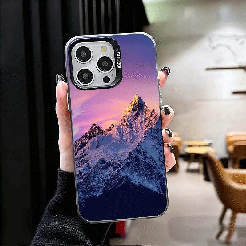 Ландшафт Горных Вершин Ударопрочный Чехол для Телефона для iPhone 17 Air 16 16E 15 Pro Max 14 Plus 13 Mini 12 Задняя Крышка Противоударный Funda