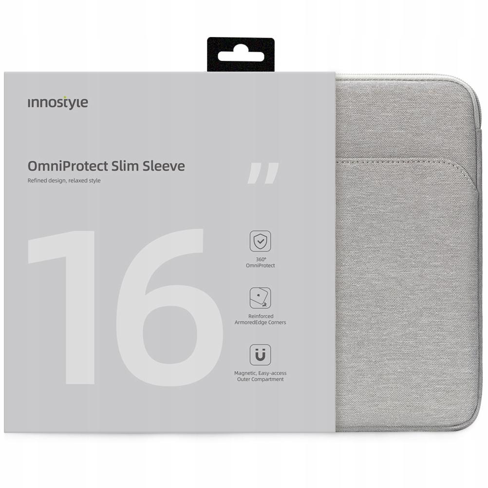 Innostyle 16" Laptop Bag Waterproof Case Omniprotect Slim Grey