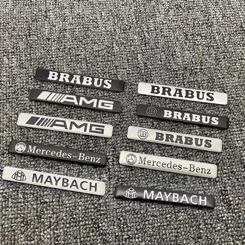 Aluminum Car Badge Sticker Accessories For Mercedes Benz AMG Brabus Maybach Smart W204 GLC CLA GLK W205 W203 W206 W108 W124 W126 BJ1