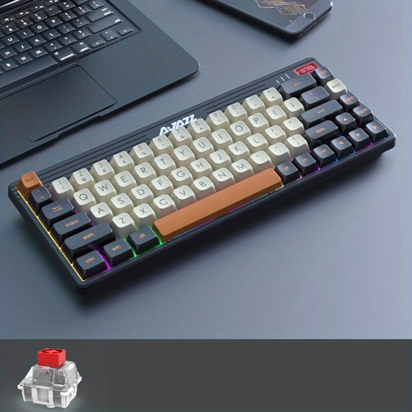 Ajazz K690T Hot-swappable Keyboard DIY BT 2.4G Wired RGB Backlit Mechanical Keyboard