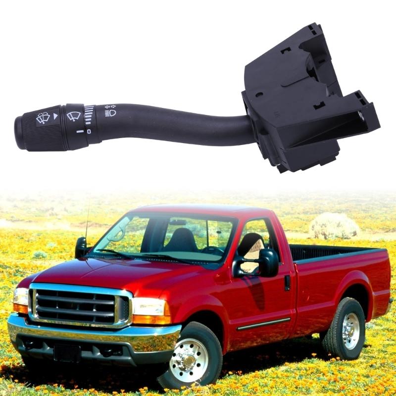Steering Column Turn Signal Wiper Control Assembly, F65Z13K359AA F85B13K359CA Light Stalk Replacement Unit with Rear Terminal Layout and ABS Housing