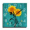 Wooden Square Wall Clocks Silent Non-ticking Battery Powered For Home Kitchen Living Room Office