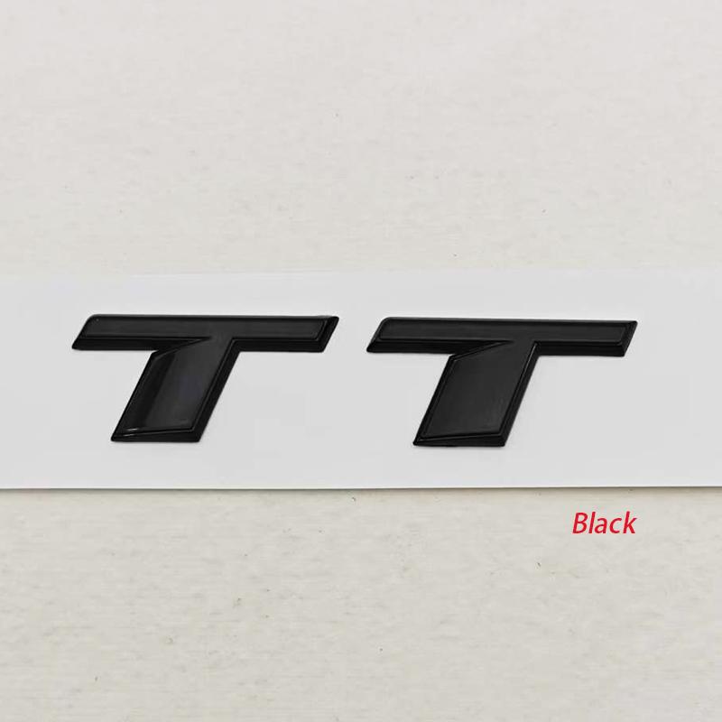 3D ABS TT Logo Badge Sticker Rear Side Fender Trunk Emblem Decal