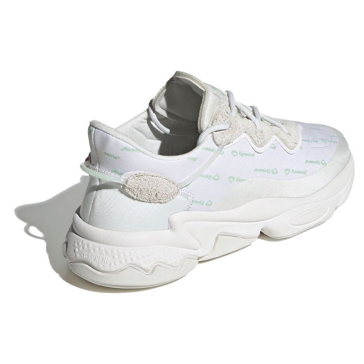 adidas Оригинальные Ozweego Нейлоновые Повседневные Универсальные Амортизирующие Низкие Кроссовки для Образа Жизни Унисекс Кроссовки Бело-Зеленые FV1806