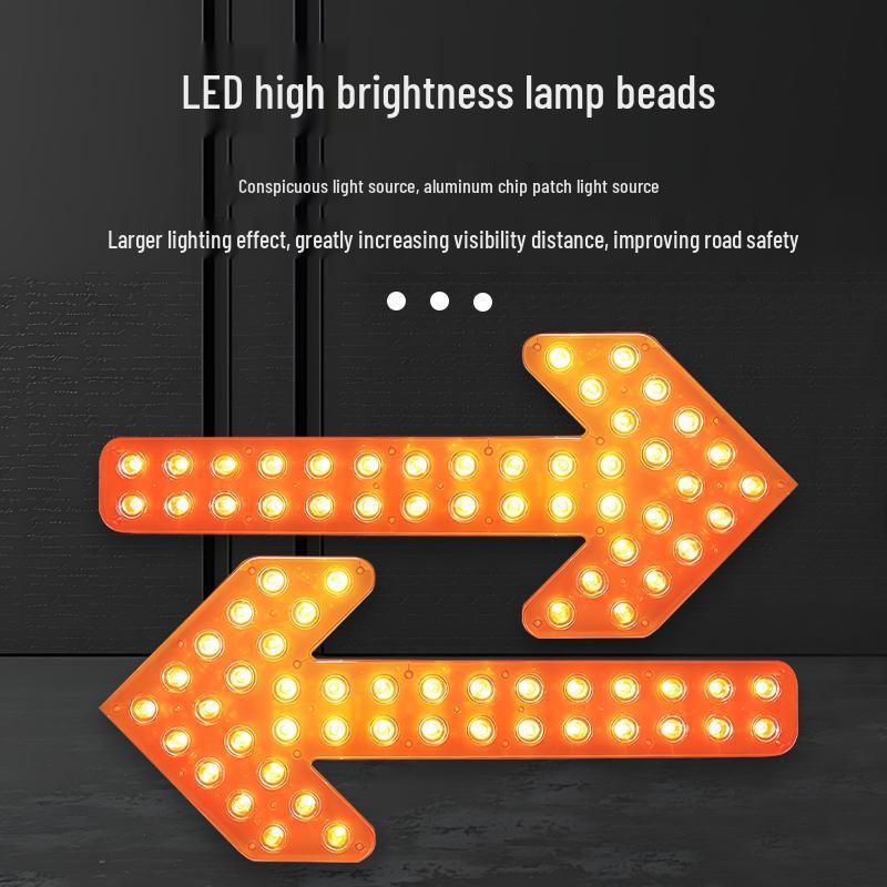 LED Directional Arrow Light 12V/24V for Trucks - Engineering, Construction, Warning, and Strobe Indicator.