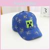 Cartoon Cotton Minecraft Children Baseball  Hat With Wide Brim For Use Outdoor