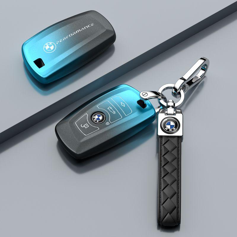 AAAQS1 Car Logo Zinc Alloy Key Case Bag Smart Remote Interior Auto Accessories For BMW F20 G20 G30 X1 X3 X4 X5 G05 X6 X7 G11 F15 F16