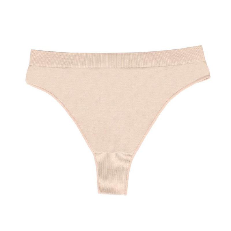 Seamless Underwear Women Solid Color Sexy Thong High-waisted Underwear for Women