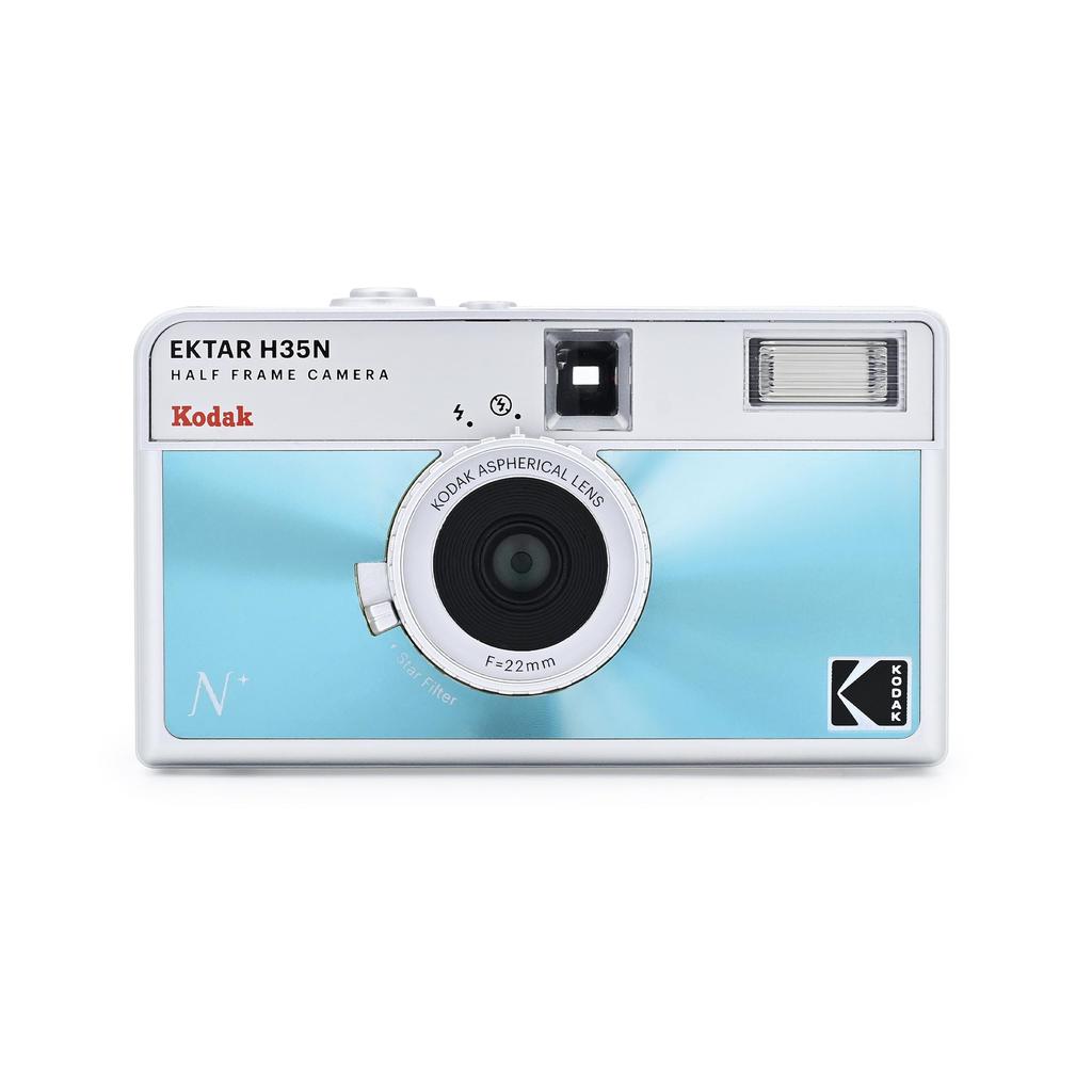 Пленочная камера KODAK EKTAR H35N Комплект с пленкой Kodak Ultramax 24 кадра, рулон, формат Half-Frame (с пленкой) (Глазурованный синий)