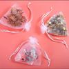 100Pcs White Organza Gift Bag Festive Party Favour Jewellery Candy Pouches Party Supplies Organza Gift Pouches