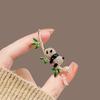 Lady Charm Fashion Bamboo Panda Brooches for Women Animal Brooch Pins Jewelry Gift