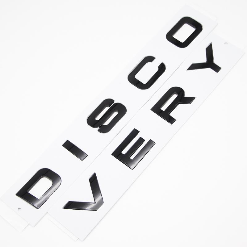 3D Gloss Black DISCOVERY Letter Car Front Hood Rear Trunk Emblem Badge Sticker For Land Rover Discovery Sport 3 4 5 Accessories FG2