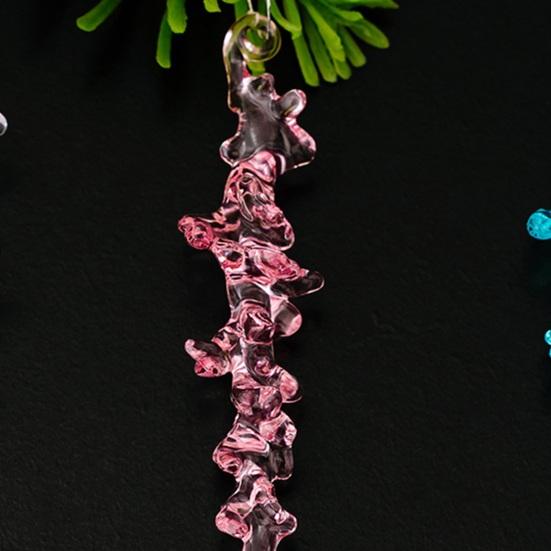 12 Pcs Crystal Christmas Icicle Ornaments for Tree Hanging Clear Acrylic Icicles Ornaments for Christmas New Year Holiday Wedding Winter Party Decor