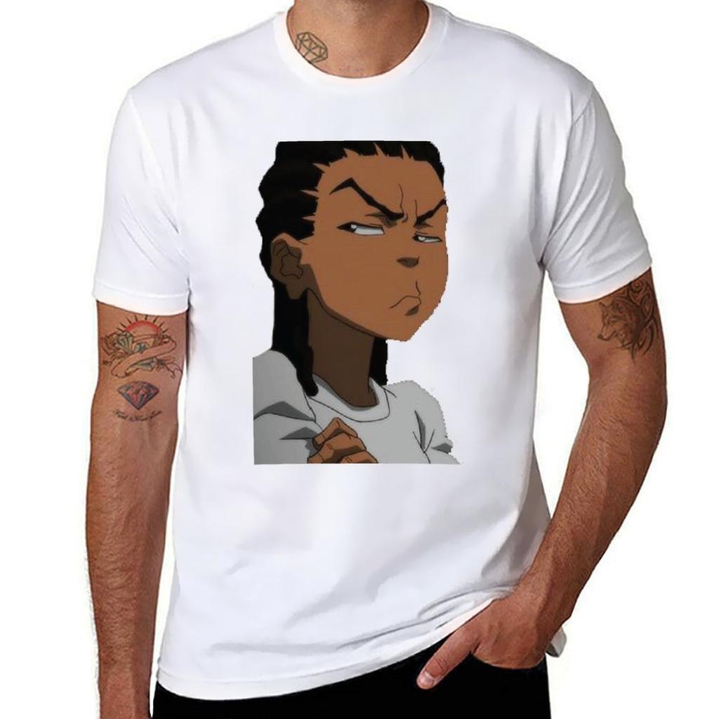 The Boondocks Huey TShirt cotton tshirt 100 Unisex t shirt heavy cotton TShirt