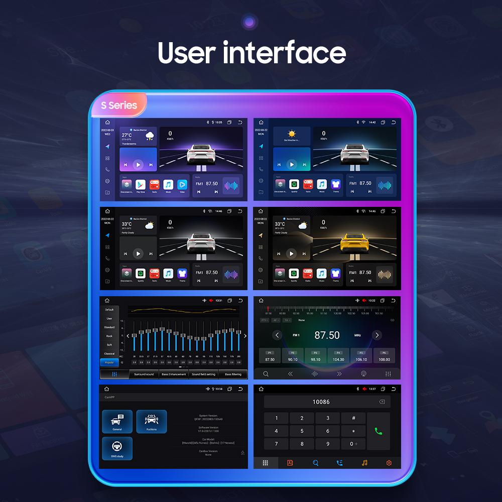Hizpo 8G+128G 2din Android 12 Car Radio for Citroen C4 C-Triomphe C-Quatre 2004-2014 Multimedia Video 4G Carplay RDS DSP GPS Navigaion  DAB Autoradio