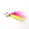Seasky Jig Head Lead Bucktail 168g Hand Tied Bucktail with Mylar Accents Super Strong Black Nickle Saltwater Hooks Fishing Lures