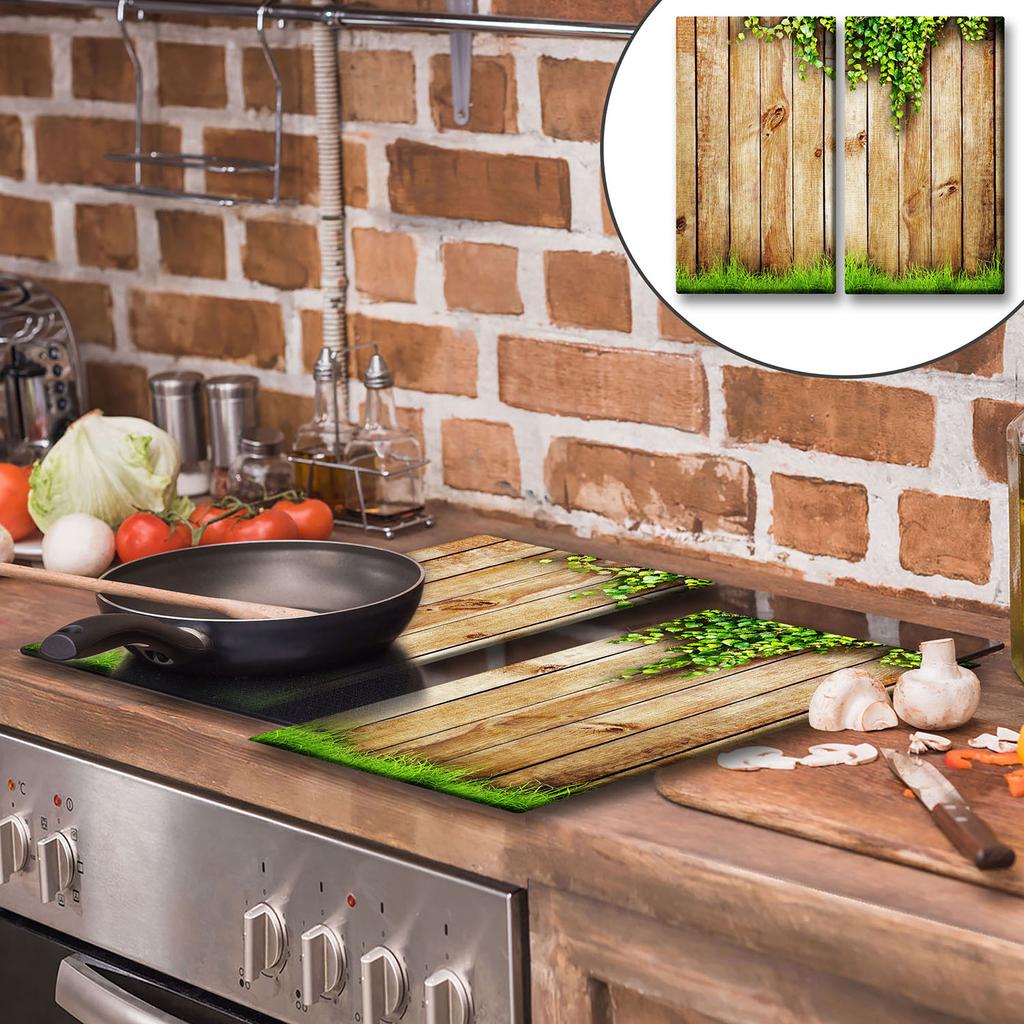 GLASS CUTTING BOARD 2x 30x52 WOOD