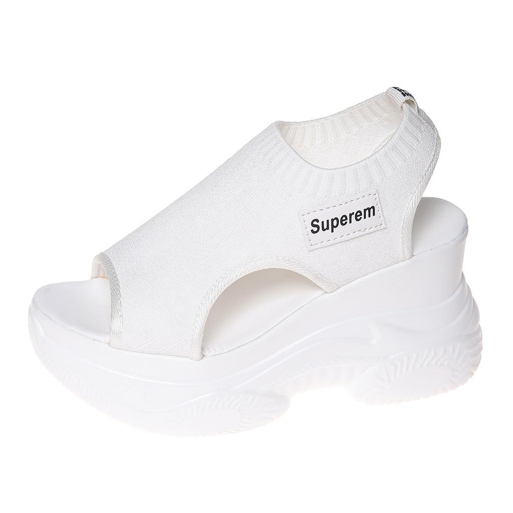 2024 New Slope Heel Comfortable Sandals Women Fashion Mesh Breathable Wedge Platform Sport Sandals Casual Fish Mouth Shoes