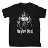 Skeleton Heavy Metal Band T Shirt Skull Rock N Roll Forever Never Die Tee