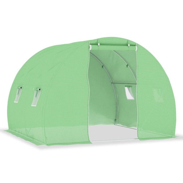 VidaXL Greenhouse Plant Shelter Flower Greenhouse Plant Greenhouse Vegetables Garden Resistant Durable Outdoor 6 M² Green 3x2x2 M 48158