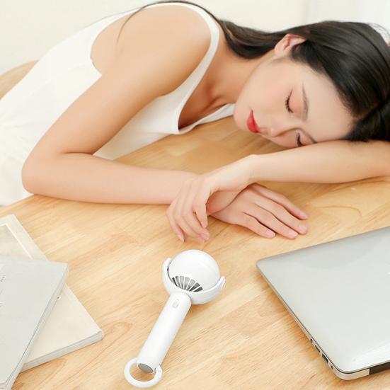 Air Conditioner Fan Powerful Handheld Fan with 3-Speed Settings Low Noise Battery-Operated Rechargeable Portable Small Fan