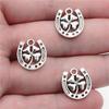10pcs 16x15mm Antique Silver Color Horseshoe Charms Lucky Clover Pendant DIY Jewelry Making for Bracelets Necklace