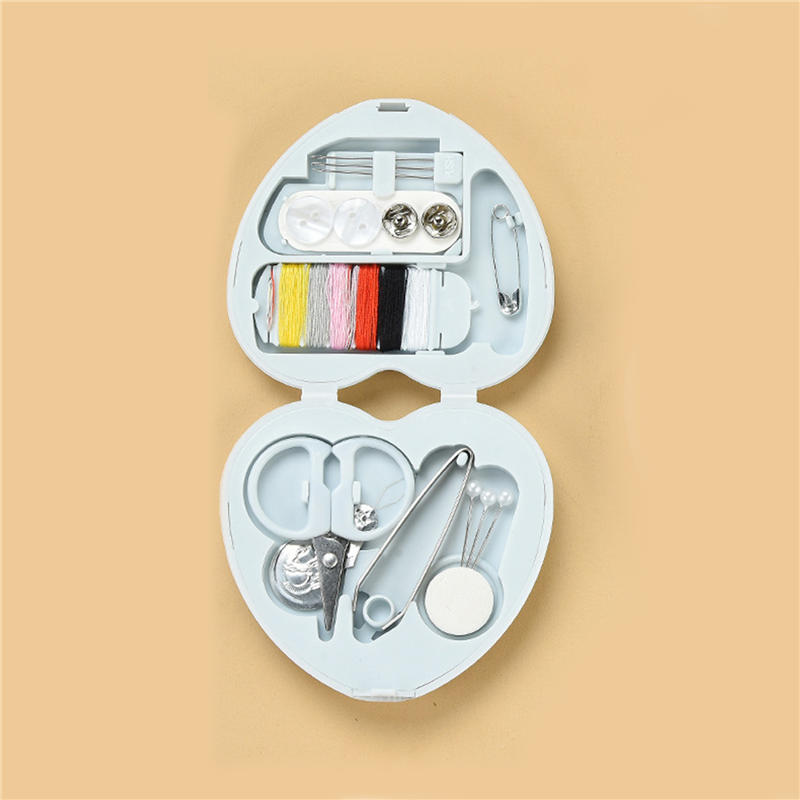 Портативный дорожный набор для ремонта швейных принадлежностей в форме сердца, мини-коробка с швейными инструментами, нитками, ножницами, иглами для ручного шитья своими руками