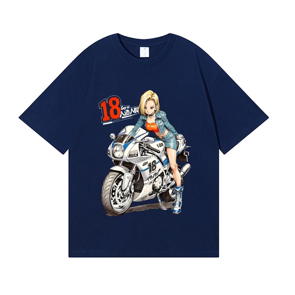 Dragon Ball Android 18 Japanese Style T-Shirt, Classic, High Quality Streetwear, Men's Clothing, Women's Clothing, New T-Shir
