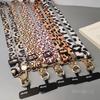 Fashion leopard print painted mobile phone lanyard crossbody can carry long ins women's outdoor mobile phone strap rope wide version cloth