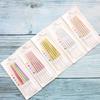 Creative Gold-plated Pencil Long Birthday Cake Candles, 6-pack Romantic Party Gold and Silver Candles with Sucking Cards