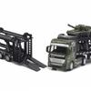 Масштаб 1/48, 1 комплект, модель транспортера с 6 мини-танками, модель литья под давлением из сплава, съемная игрушка с откатом, армейский зеленый симулятор, военный