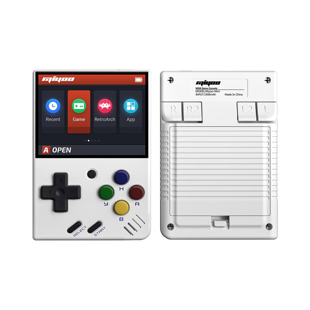 Mini Plus Handheld Game Console Mini+ 3.5-inch IPS Screen White with 64GB TF Card