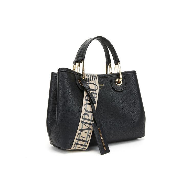 Emporio Armani MyEA Съемный плечевой ремень Сумка через плечо из ПУ Маленькие женские сумки Черный Y3D166YFO5B85218