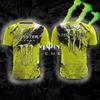 Летняя мужская дышащая спортивная футболка с 3D-печатью Monster Energy, быстросохнущая, для фитнеса, спорта, отдыха