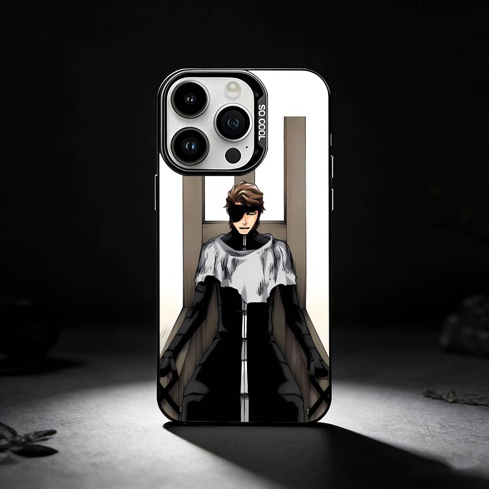 A-Аниме A-Айзен С-Соуске Чехол для телефона Для iPhone 17,16,15,14,13,12,11 Plus,Pro Max,XS,Цветной серебристый чехол для телефона