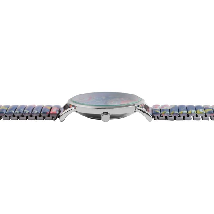 Montre - RAPTOR - Colorful - 36 mm - Cadran bleu - Bracelet acier élastique