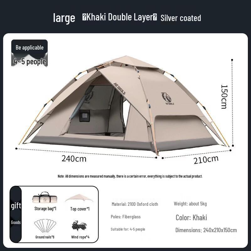 Automatic Pop-Up Double-Layer Outdoor Tent