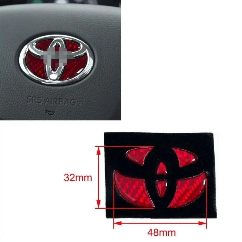 Наклейка-эмблема на руль автомобиля из углеродного волокна Для Toyota RAV4 Hilux Aygo Yaris Ractis Corolla Camry CHR Auris Tacoma